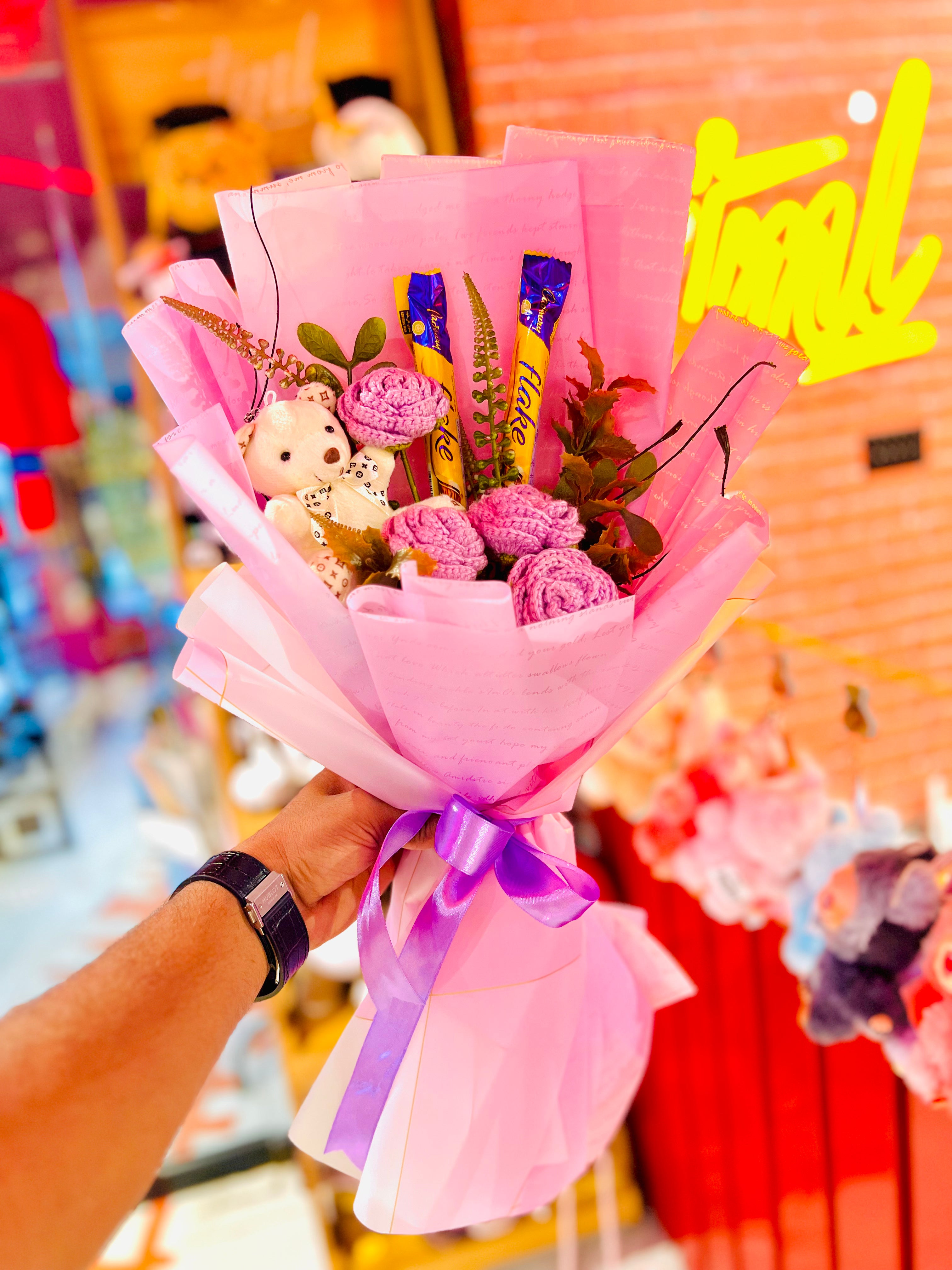 Premium Packing Bouquet in Pink Theme