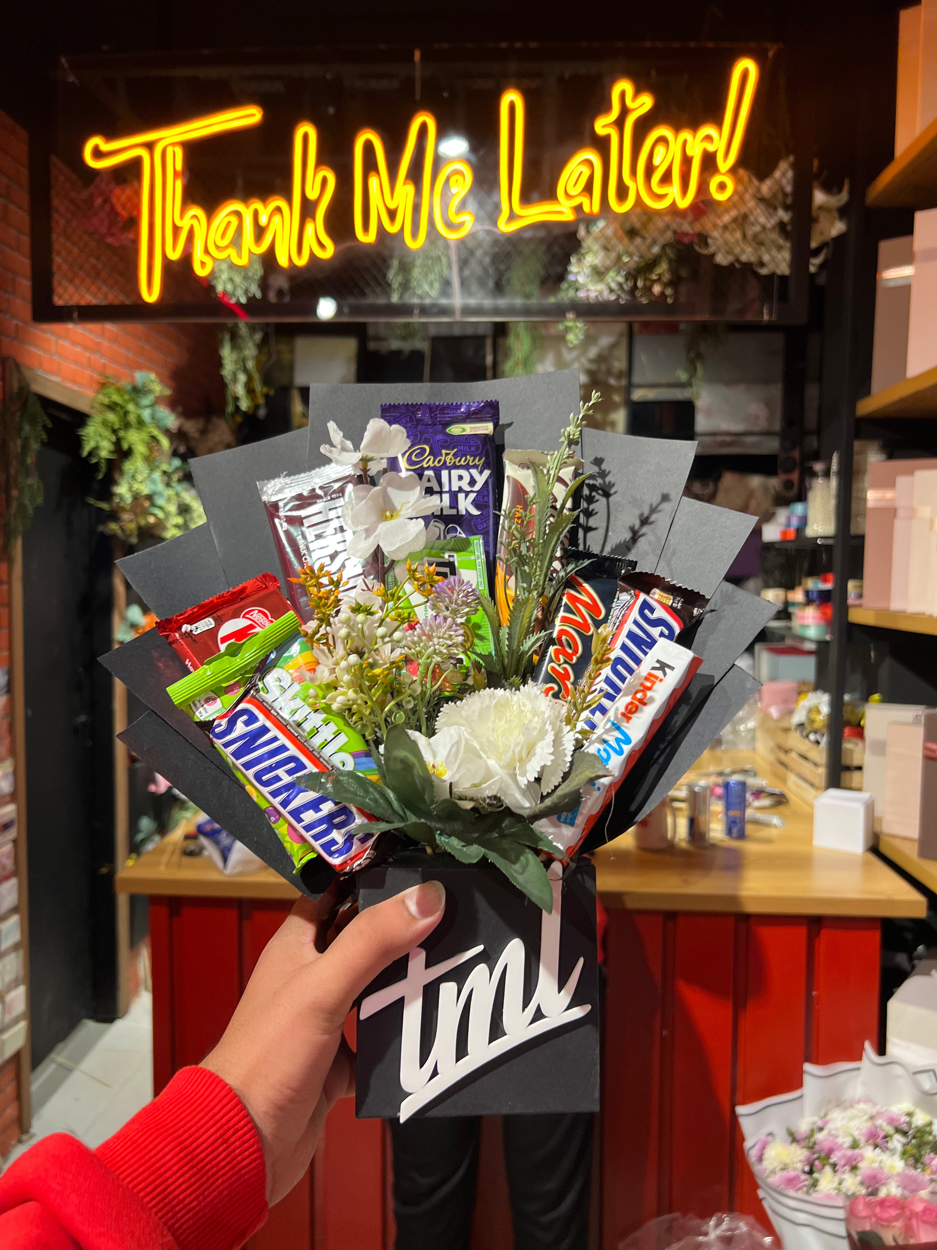 Beautiful Black Gift Box with Chocolates