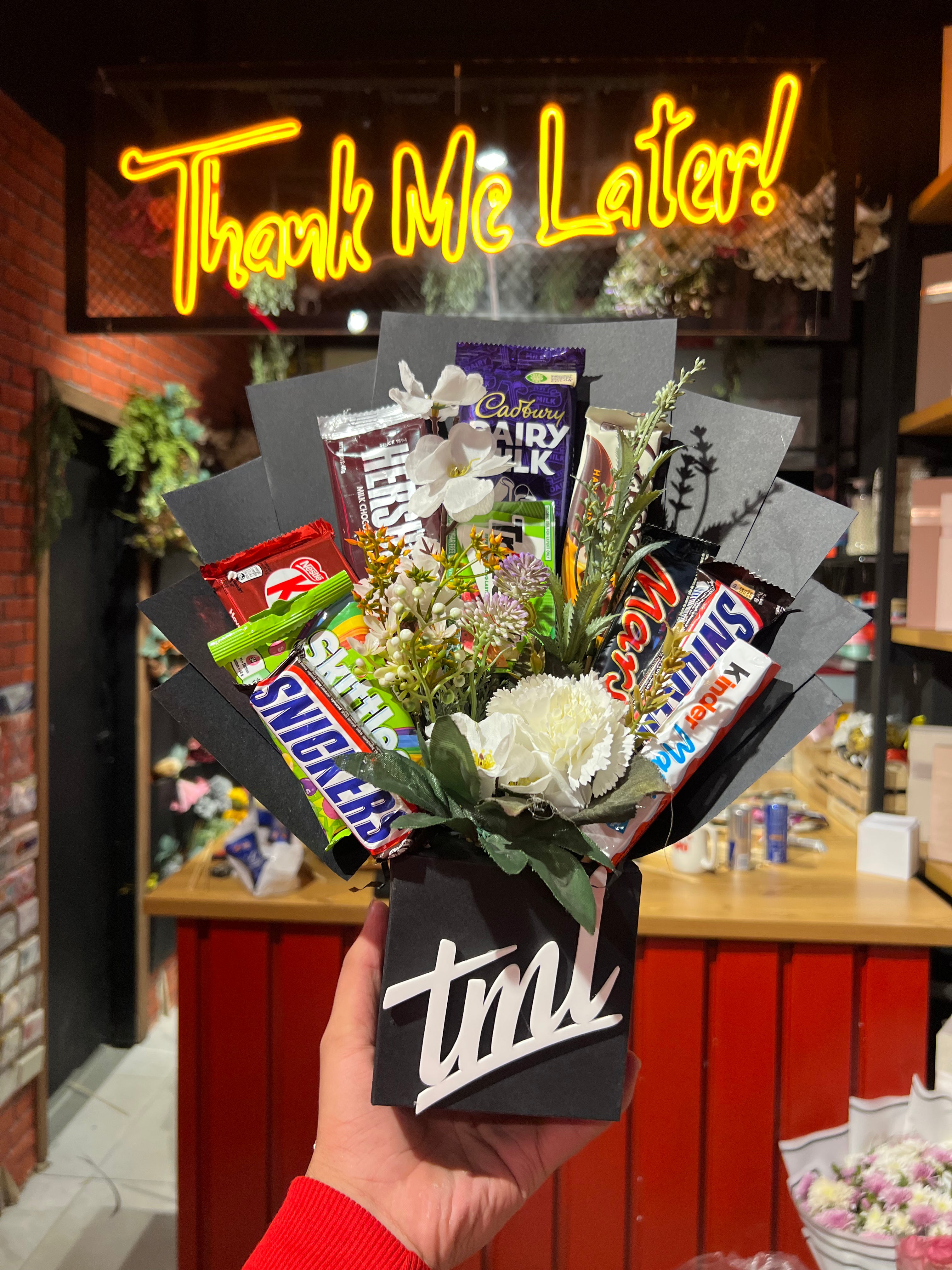 Beautiful Black Gift Box with Chocolates