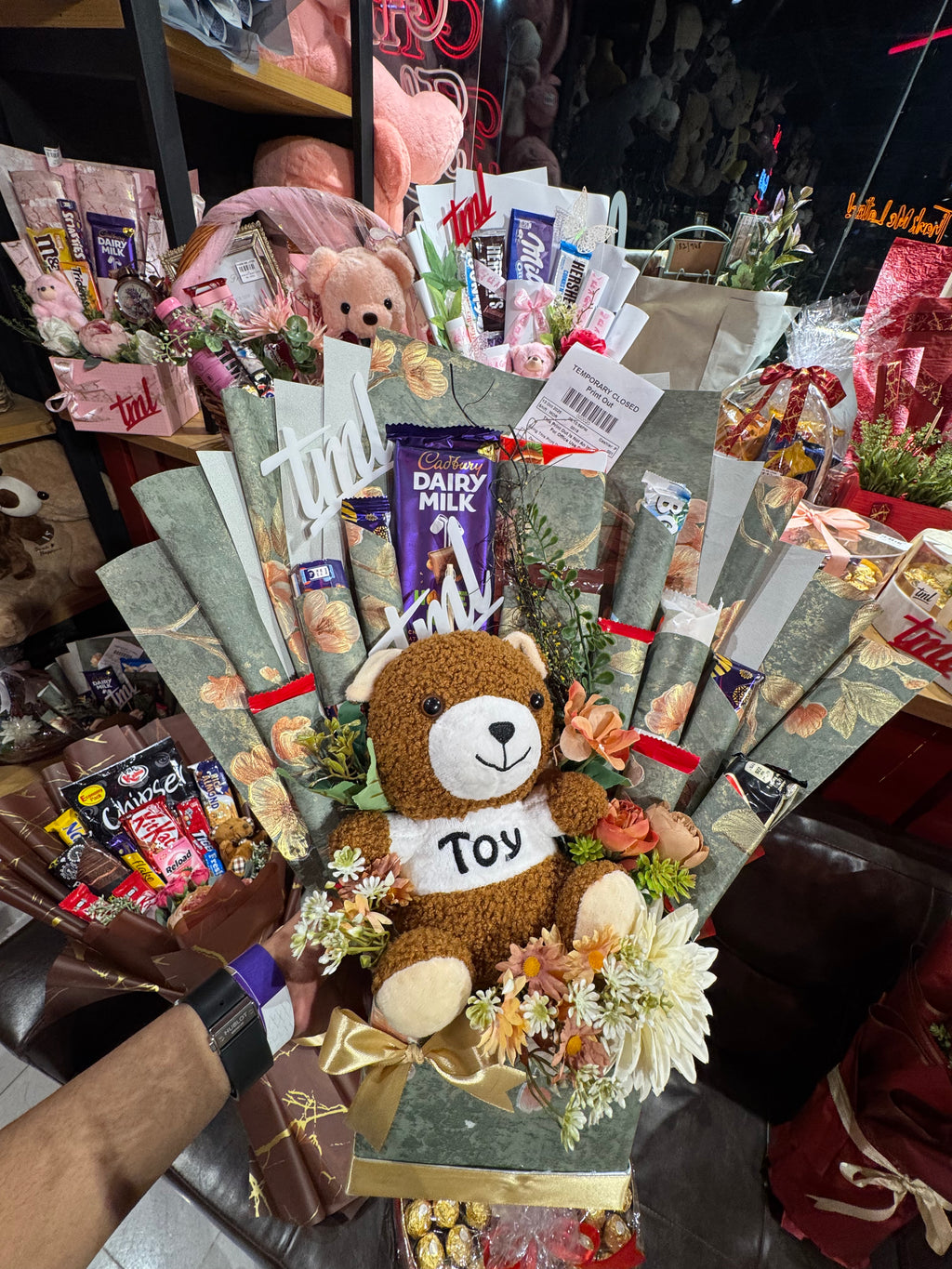 Unique Gift Bouquet with Teddy