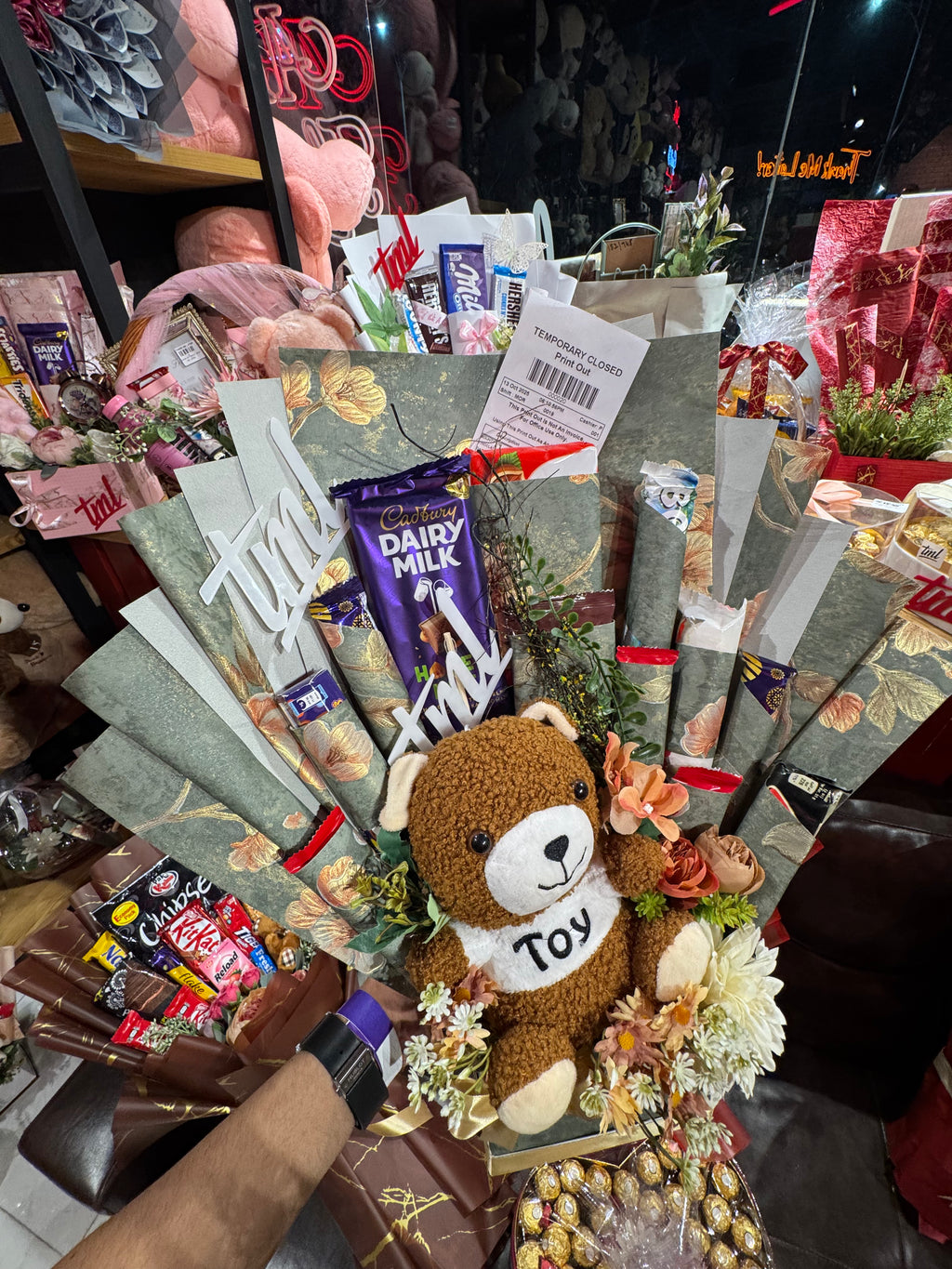 Unique Gift Bouquet with Teddy