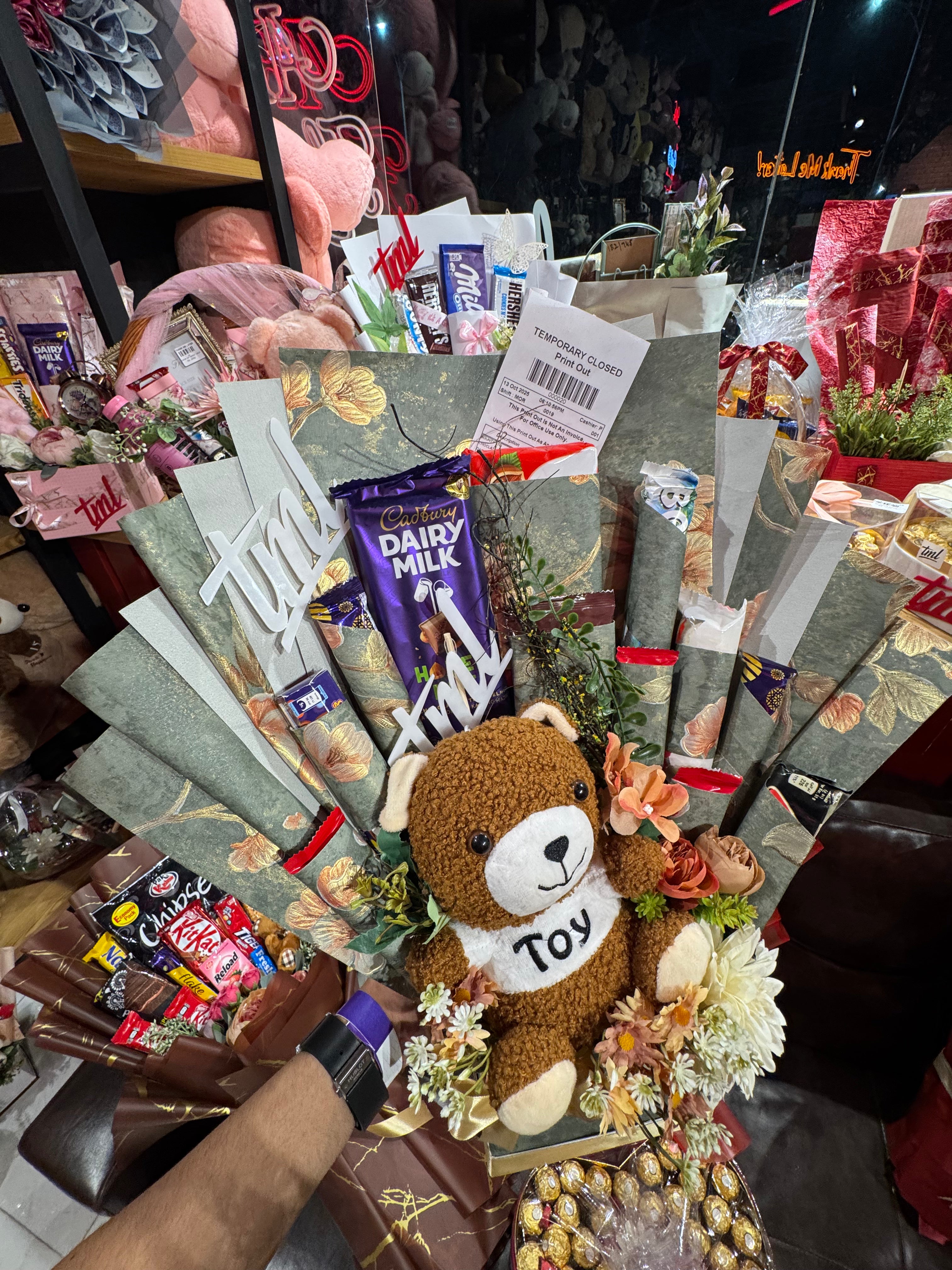 Unique Gift Bouquet with Teddy