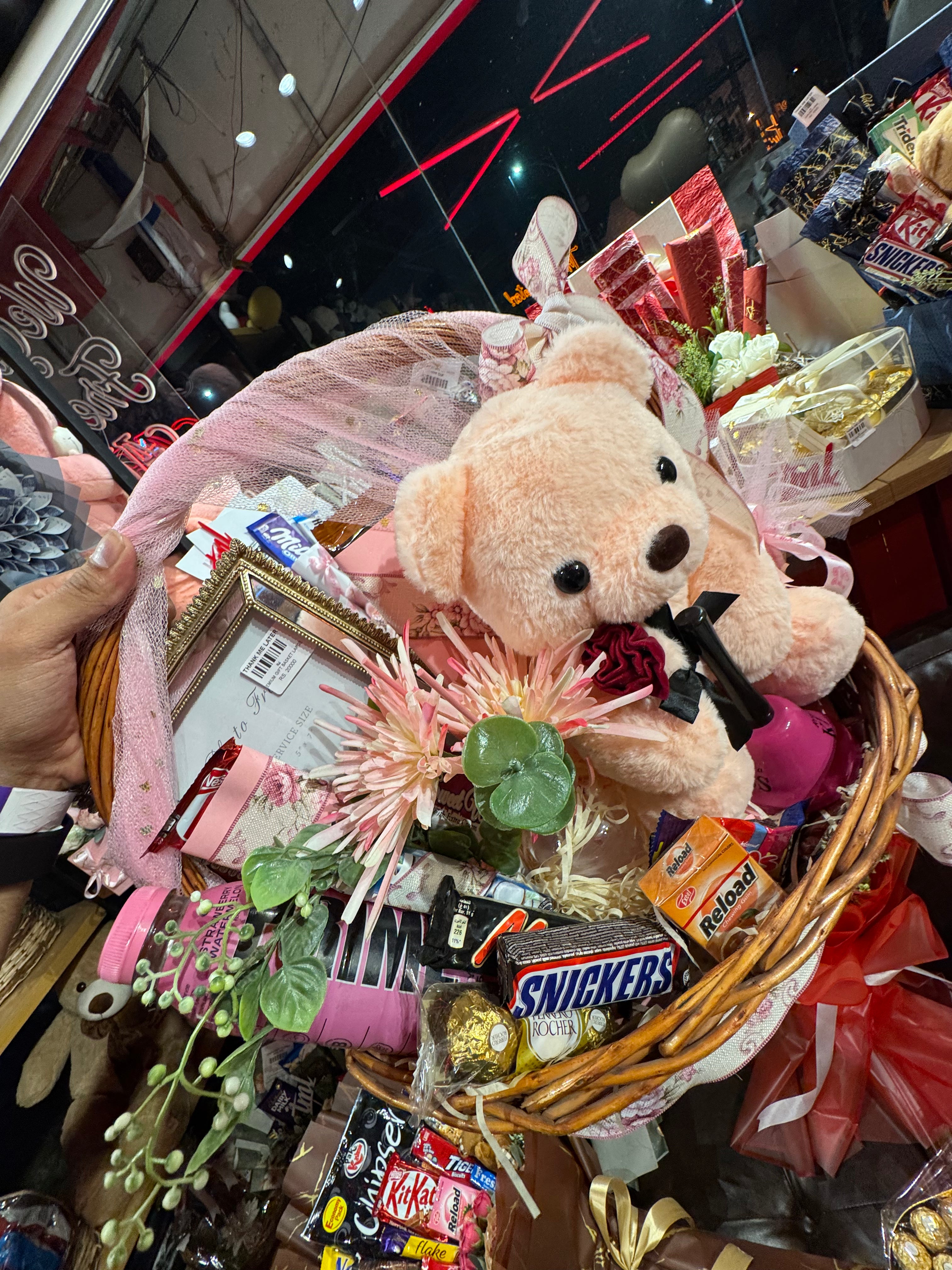 Unique Gift Basket with Teddy