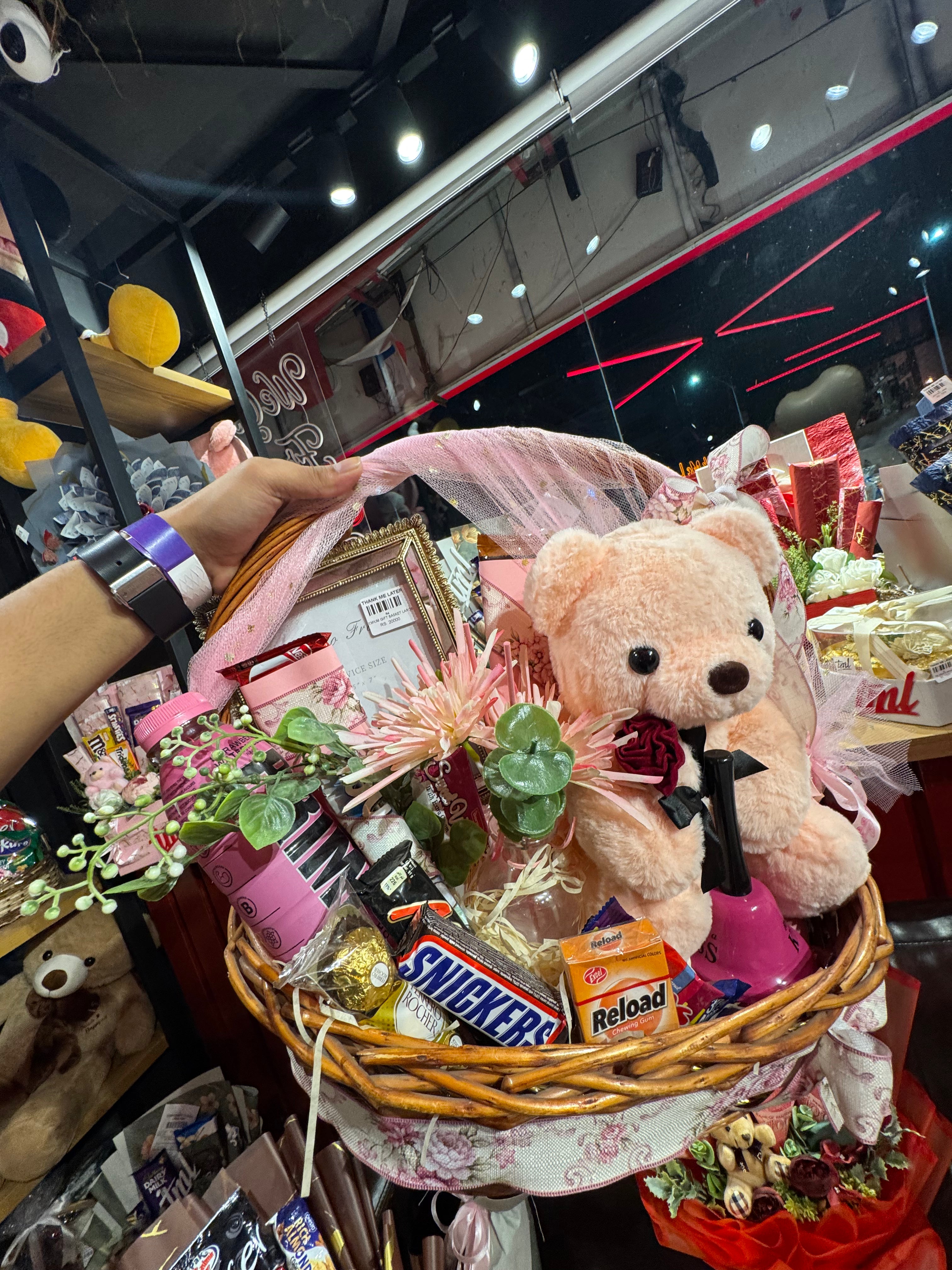 Unique Gift Basket with Teddy